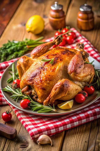 Delicious chicken on the table