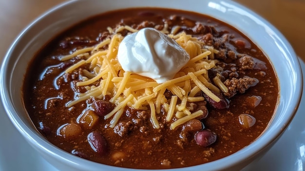 Delicious Chili with Toppings