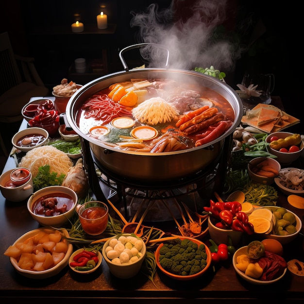 Delicious Chinese Hot Pot Feast