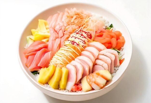 Delicious Chirashi Don with Sesame Seeds and Fresh Ingredients