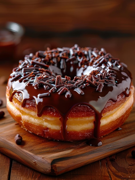 delicious chocolate doughnut