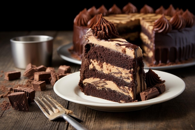 Delicious Chocolate Peanut Butter Cup Cake with Peanut Butter Cups