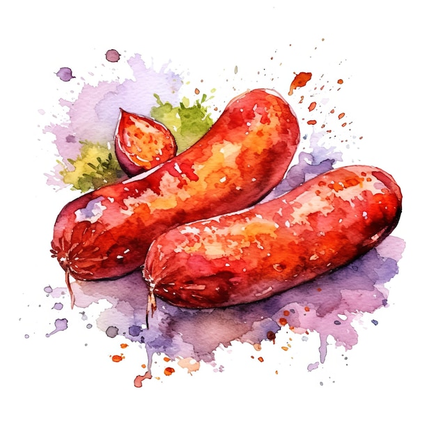 Delicious Chorizo Meat Product Square Background