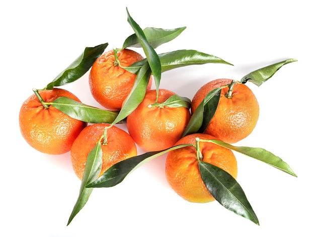 Delicious Clementine in front on white isolated