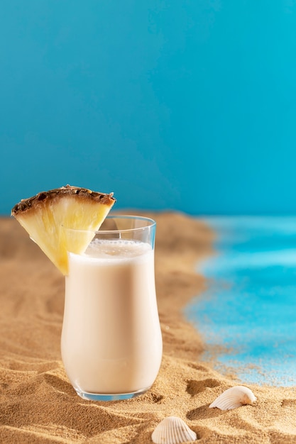 Delicious cocktail on beach