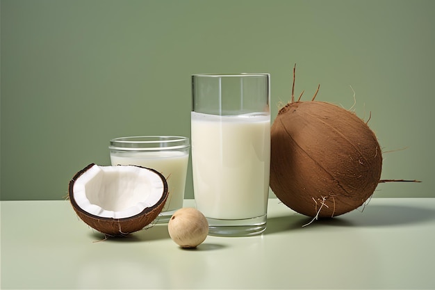 Delicious Coconut Milk in Glass