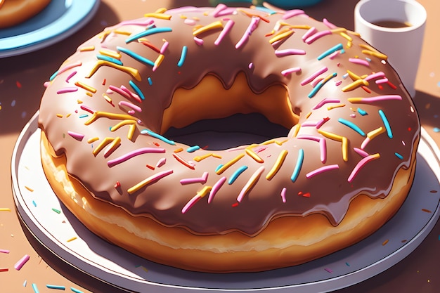 delicious colorful donut