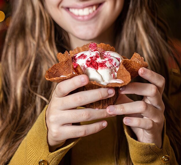 Photo delicious creamy ice cream gelato