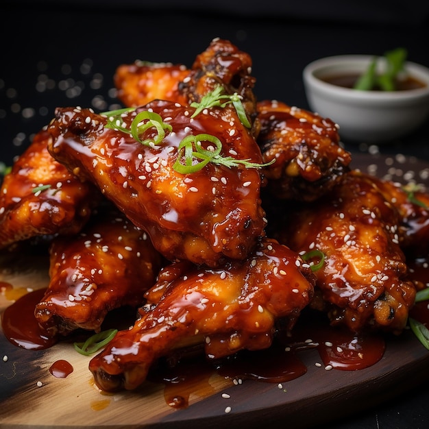 Delicious crispy BBQ chicken wings