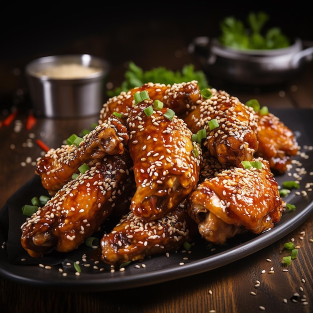 Delicious crispy BBQ chicken wings