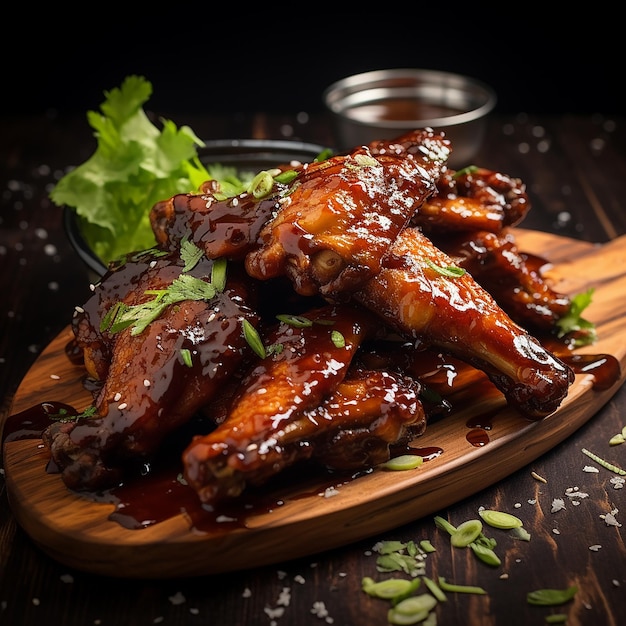 Delicious crispy BBQ chicken wings