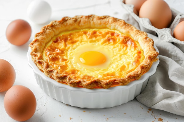 Delicious Custard Pie Treat on Transparent Background