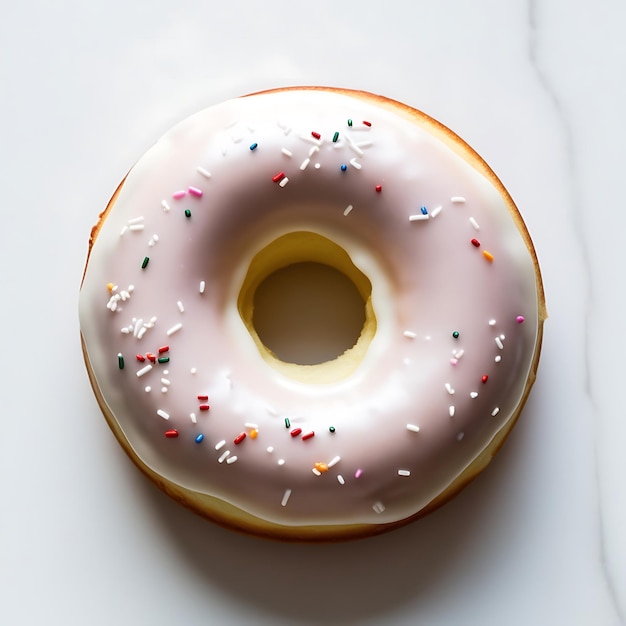 Photo delicious donut isolated on white background