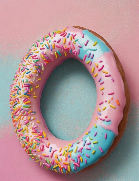 Delicious donut with sprinkles isolated