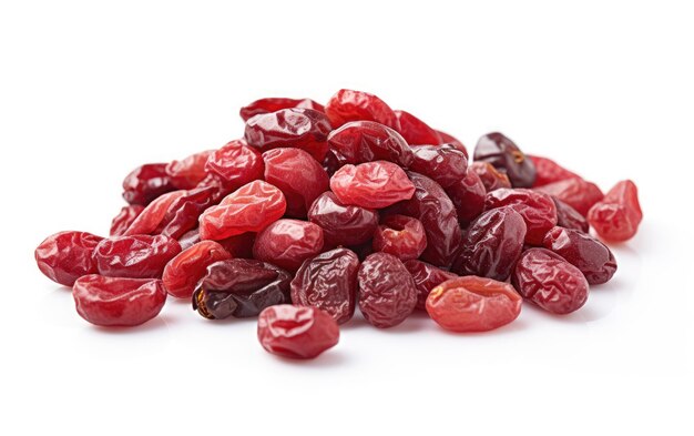 Delicious Dried Berry Showcase on a White background