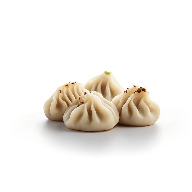 Delicious dumplings Dim Sum isolated on white background