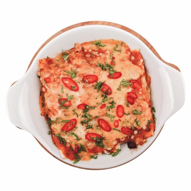 Delicious egg frittata with cheese and tomatoes