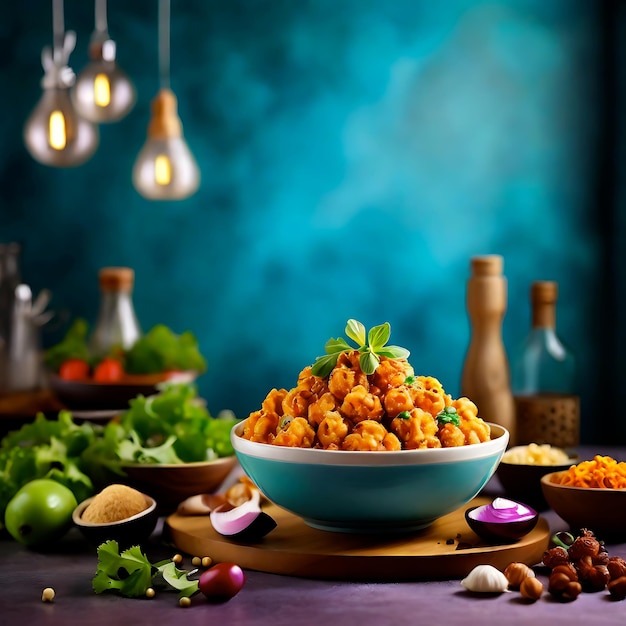 Delicious Food Photography background for banner wallp Generative AI