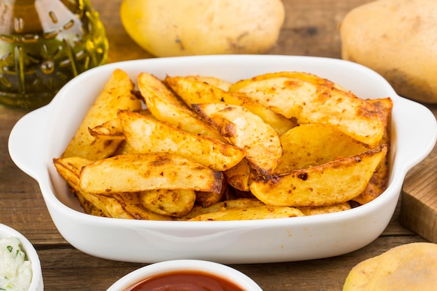 Delicious Fresh Baked Potatoes Baked Potato Wedges