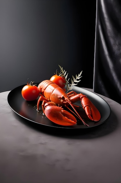 Photo delicious fresh cooked and grilled lobster