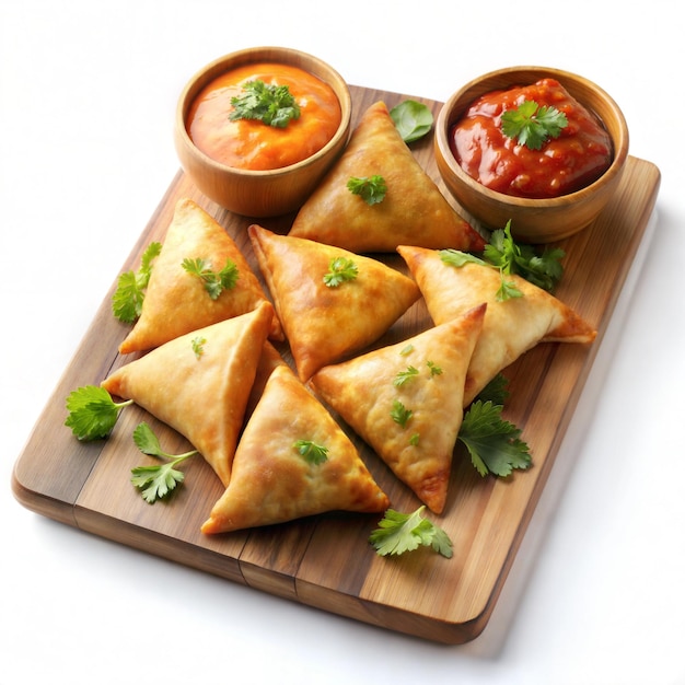 Delicious fried samosa or food samosa