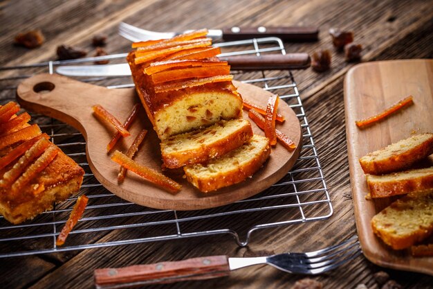 Delicious fruit loaves of bread