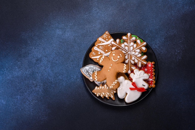 Delicious gingerbread cookies with honey ginger and cinnamon