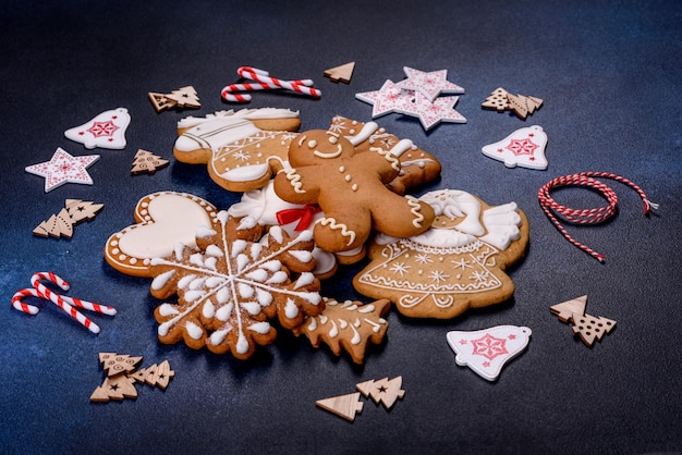 Delicious gingerbread cookies with honey ginger and cinnamon