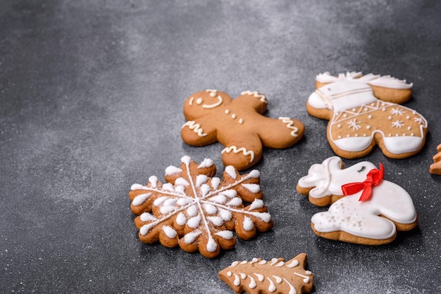 Delicious gingerbread cookies with honey ginger and cinnamon