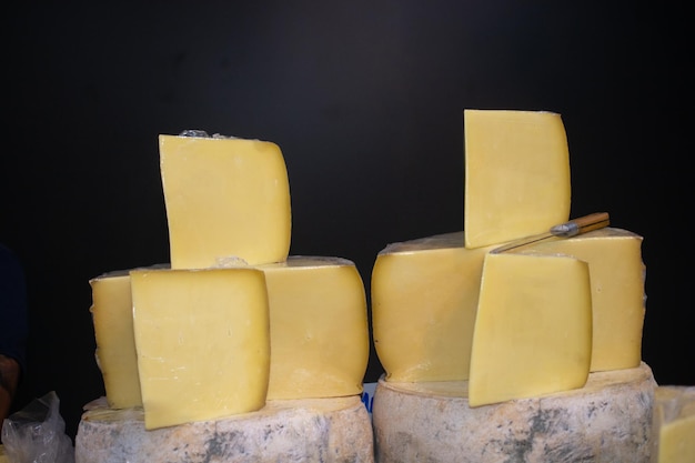 Delicious gourmet cuts of kashkaval or kasseri cheese for sale