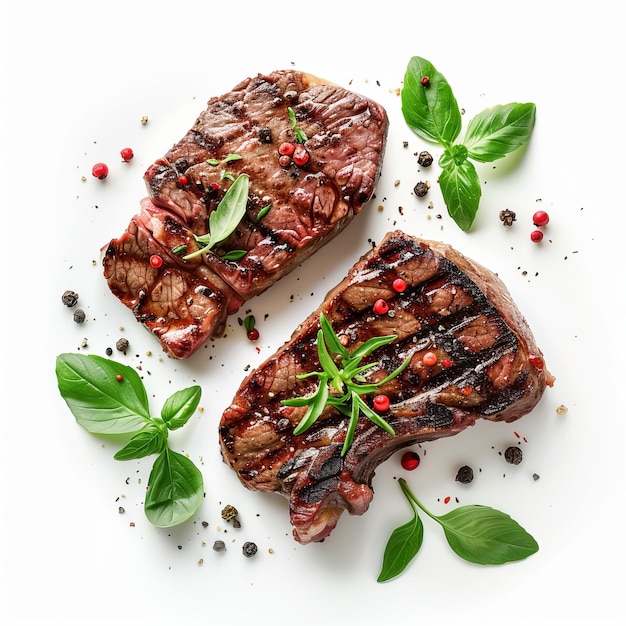 Delicious Grilled Beef isolated on transparent background