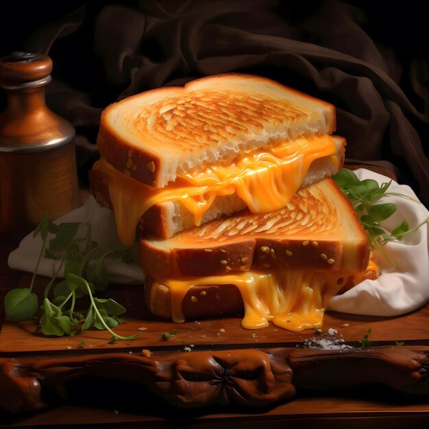 Photo delicious grilled cheese sandwich