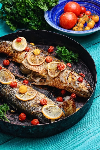 Delicious grilled fish