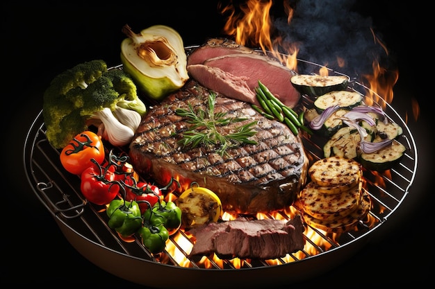 Delicious grilled meats and veggies of all varieties sizzle on the barbecue