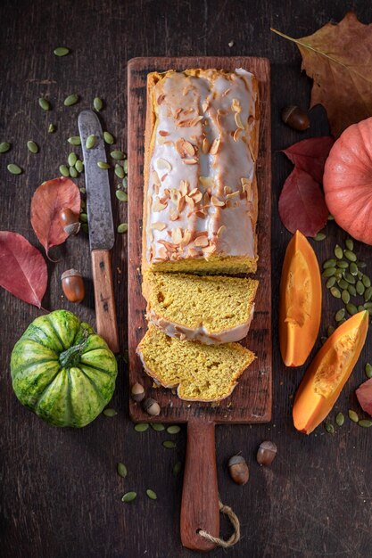 Delicious halloween pie as ready to eat fall dessert