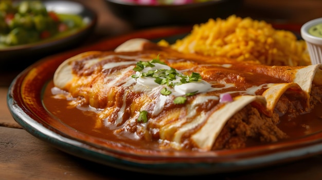 Delicious Homemade Beef and Cheese Enchiladas in Baking Tray