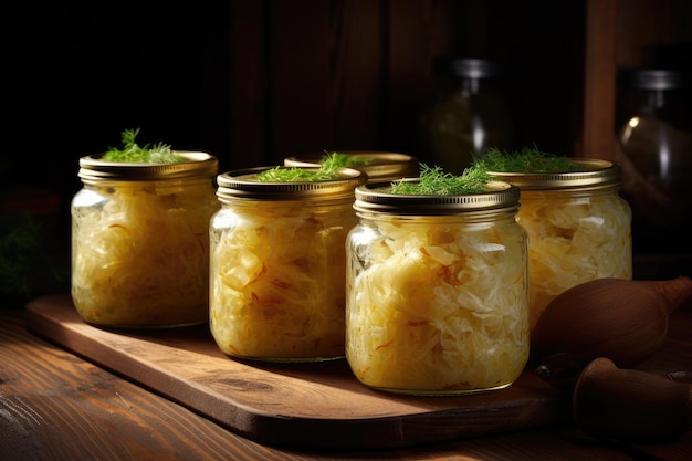 Delicious homemade sauerkraut pickled cabbage