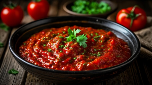 Delicious homemade tomato sauce ready to be savored