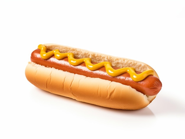 Delicious hot dogs with mustard and onion