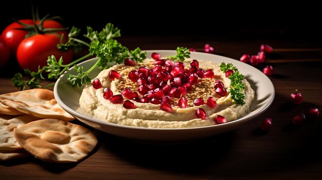 Photo delicious hummus food famous in the world