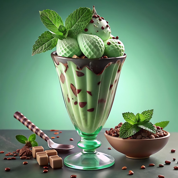 Photo a delicious ice cream 3d illustration