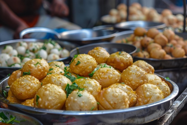 Delicious indians food called panipuri