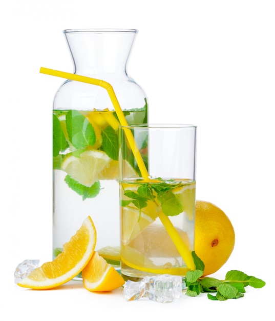 Delicious and juicy lemonade isolated 