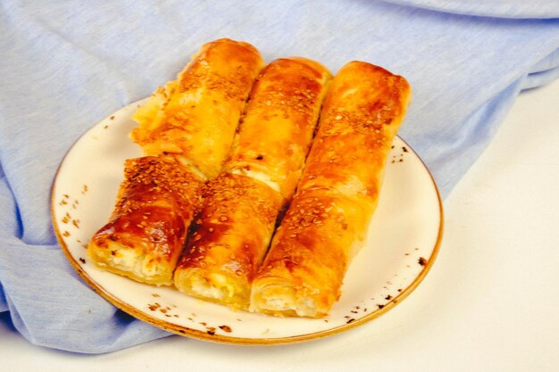 delicious layered pastry with cheese filling