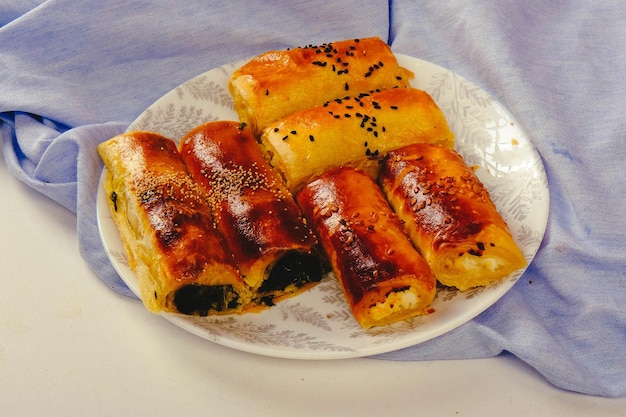 delicious layered pastry with cheese filling