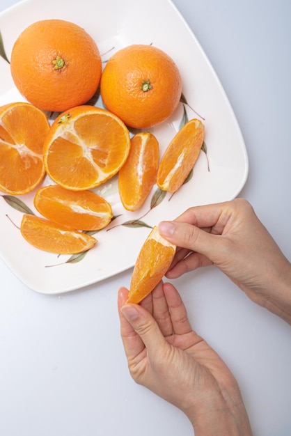 Delicious-looking sour tangerines in a bowl