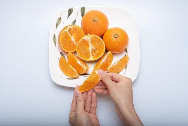 Delicious-looking sour tangerines in a bowl