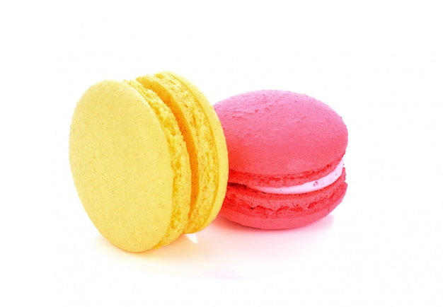 Delicious macaroon isolated on a white 