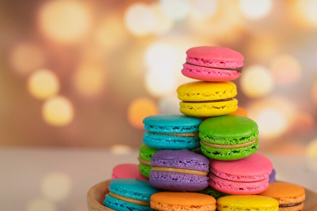 Delicious macaroons a famous French dessert