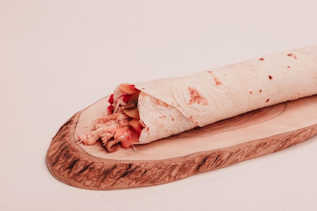 delicious meat durum turkish kebap sandwich wrap